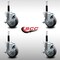 Service Caster 4'' SS Thermoplastic Rubber Swivel 3/4'' Expanding Stem Caster Set with Brake, 4PK SCC-SSEX20S414-TPRB-TLB-34-4 - alternate 4